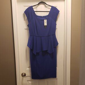 Royal blue peplum dress